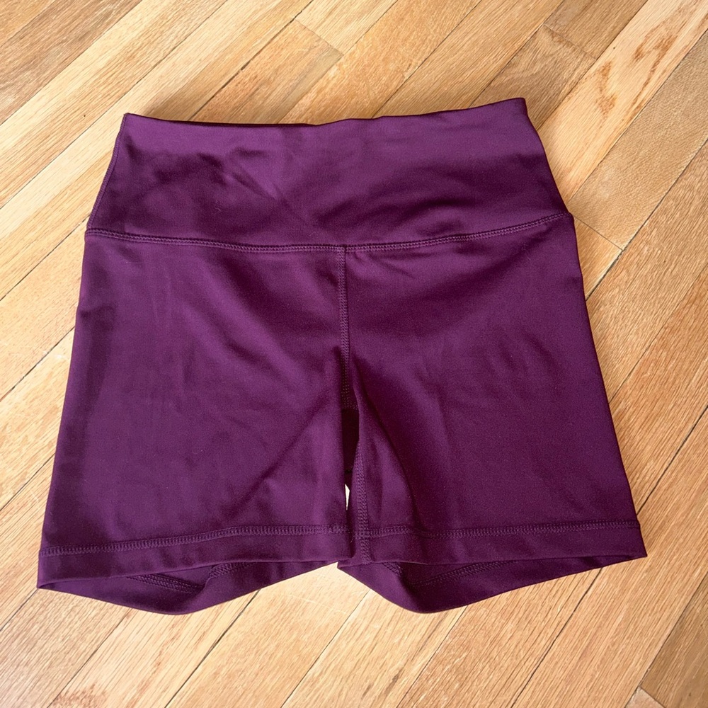 Maroon Biker Shorts